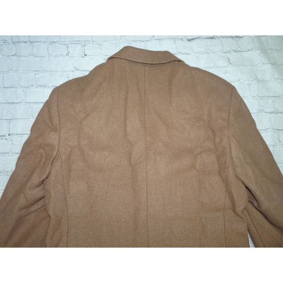 Find Men's Single Button Breasted Wool Peacoat Camel Brown Color, Sz M - Picture 7 of 9